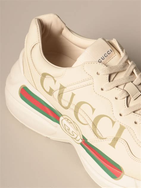 gucci rhyton vintage logo|Gucci rhyton distressed sneakers.